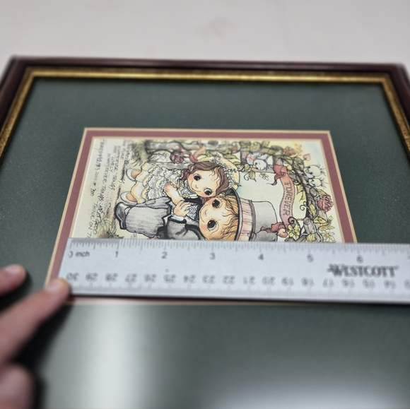 Vtg Jody Bergman Framed Forever Print Whatssoever Things Are Pure Bride & Groom - Picture 9 of 10